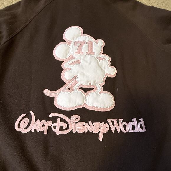 Mickey Mouse Walt Disney World Hoodie Zip Up Jacket Fleece Lined Size Large - Picture 9 of 9